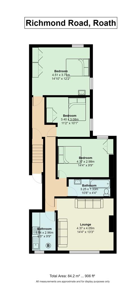 Floorplan for Richmond Road, Roath